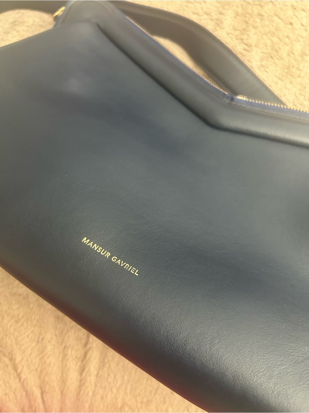 Mansur Gavriel M FRAME navy blue shoulder bag - Picture 8 of 11